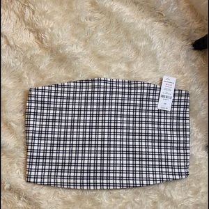 Brand new plaid tube top